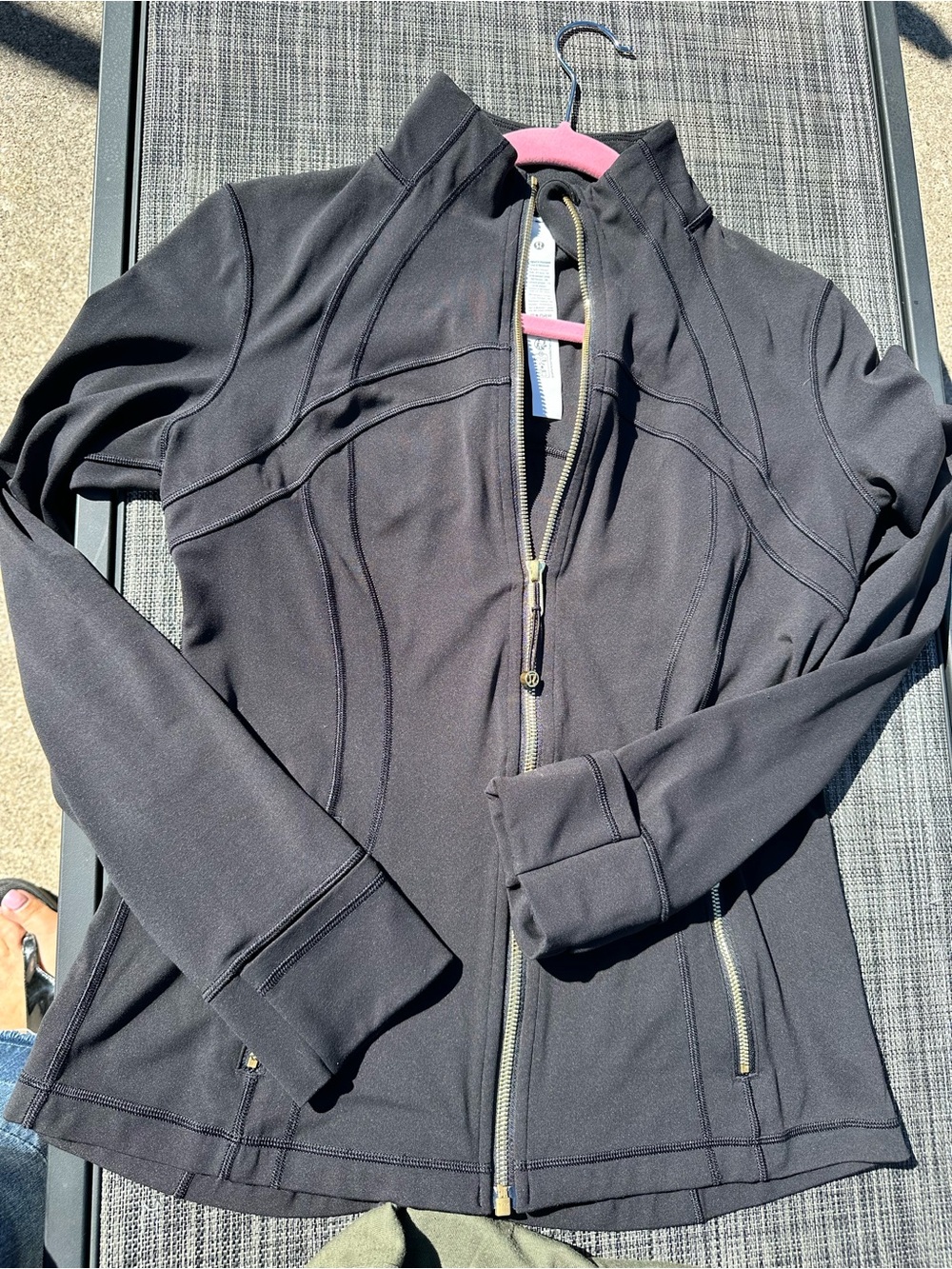 Lululemon Define Jacket in Black with Gold Hardware size 10